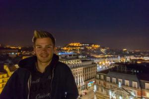 Blick aufs Castelo, von der Terrasse des Eden