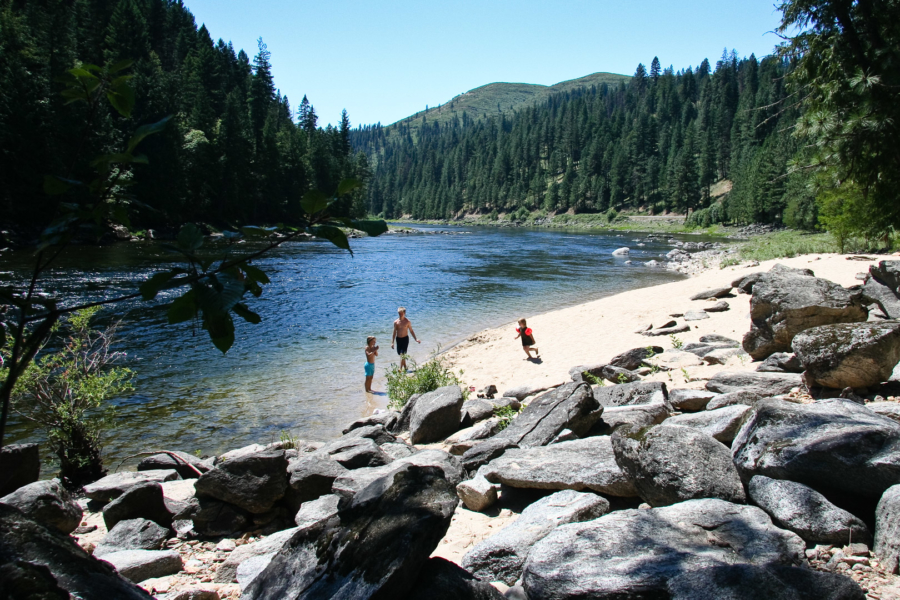 Idaho, Hwy #12, Clearwater River bei Kooskia