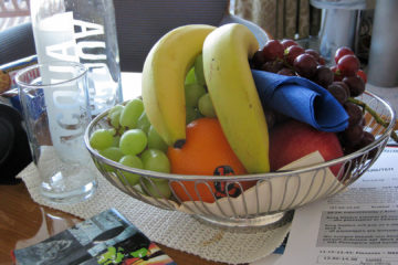 ... ständig war frisches Obst auf dem Zimmer