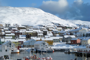 Honningsvåg - der Hauptort der Insel, ca. 4000 Einwohner.