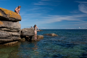 Kletter- und Bade-Felsen bei Trevignon