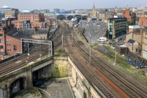 15.8.2018: Newcastle Central Station, vom Castle aus