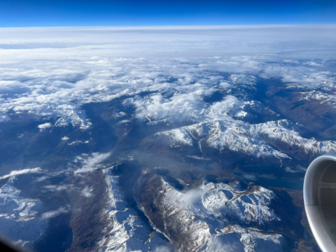 15.11.2022 - Hinflug CGN-CAT, über den Alpen