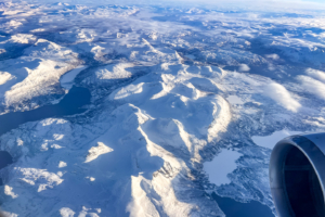 15.2.2024 - Hinflug Frankfurt-Tromsø, Anflug über Fjorde