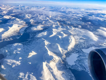 15.2.2024 - Hinflug Frankfurt-Tromsø, Anflug über Fjorde